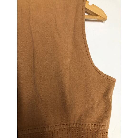 Derek Lam 10 Crosby Corset Waist Dress Fit and Flare Sleeveless Mini Camel Tan 8 - Picture 9 of 14